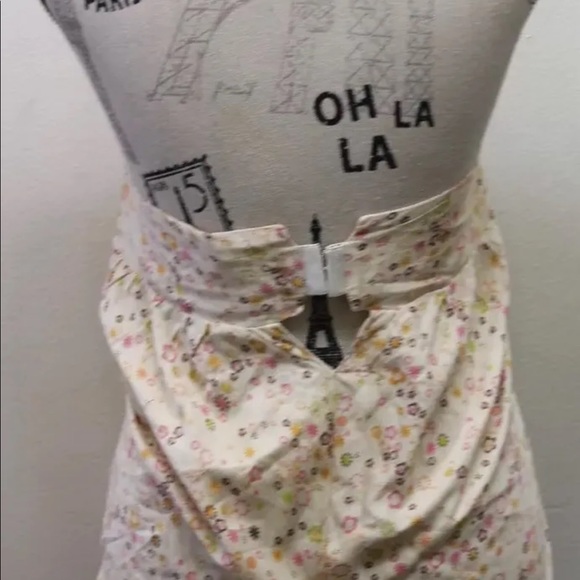 Buffalo David Bitton Women Halter Brown Floral Blouse Shirt L Lace Cotton Bikini - Picture 5 of 6